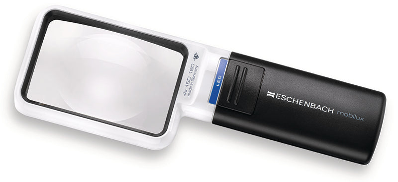 Handheld magnifier with Eschenbach branding on a white background. Model 15114