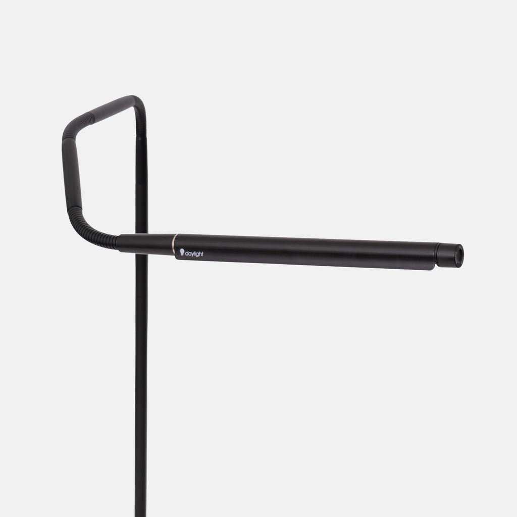 Close up of a light that shows several flexible sections with the light bent as required 