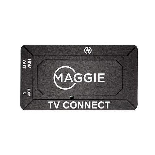 Black device labeled 'MAGGIE TV CONNECT' on a white background