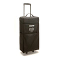 Black Acrobat rolling case with handle extended on a white background. 
