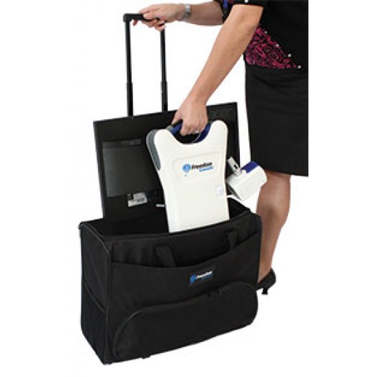 ONYX OCR with Carrying Case with woman loading it into case
 